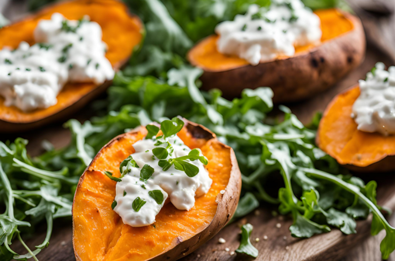 Niskohistaminowa kolacja - batat z twarożkiem